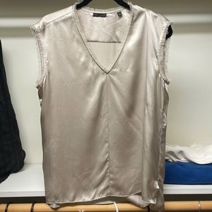 Taupe ATM (Anthony Thomas Melillo) silk blouse - size small! Great condition